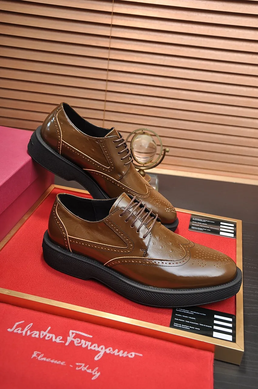 Men's shoes 💰720💶 [Ferragamo/Ferragamo] The latest model in the counter. Original imported open-sided high-quality cowhide hand-woven + imported 🐂 cowhide + original luxury metal buckle + original combination outsole. Comparison without pressure 38--45 (45 custom-made)